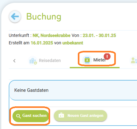Buchung-Reservierung-Angebot - Gast mit und ohne Gast-ID 1