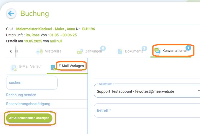 Buchung-Reservierung-Angebot - Konversationen 2
