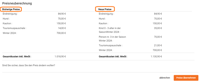 Buchung-Reservierung-Angebot - Umbuchung-Änderung Anzahl Reisende und Hunde3