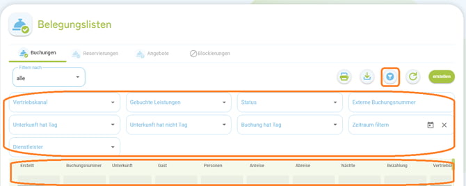 Buchungs-Reservierungs-Angebotsliste - CSV Download 1