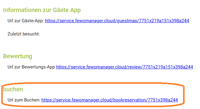 Reservierung über Link in der Reservierungsbestätigung buchen1