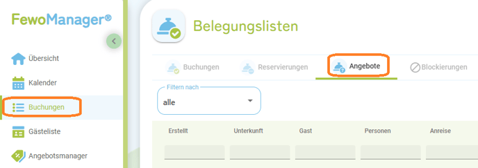Menü - Angebote