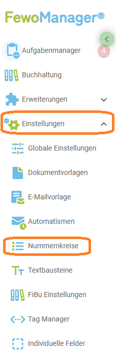 Menü - Nummernkreise