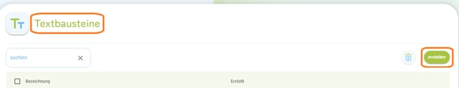 Textbaustein erstellen1