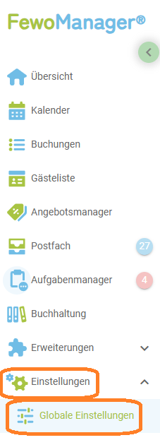 Globale Einstellungen