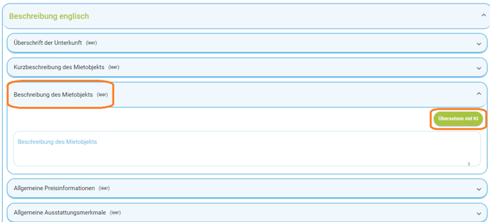 Unterkunft - Beschreibungstext auf englisch2