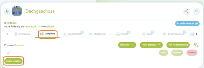 Unterkunft - Mietpreis erstellen2